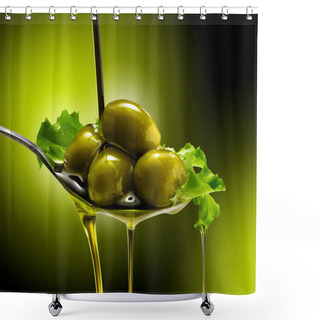 Personality  Olive Oil Shower Curtains