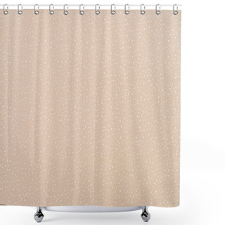 Personality  Set Of Different Sized White Circles On Beige Shower Curtains