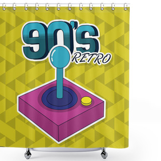 Personality  90s Retro Card Design Shower Curtains