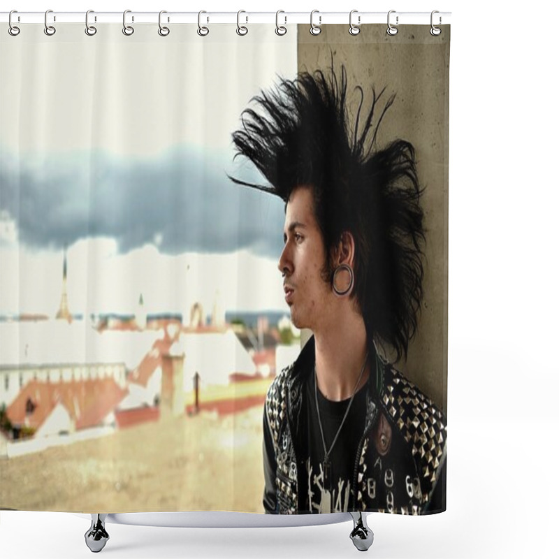 Personality  Punk boy shower curtains