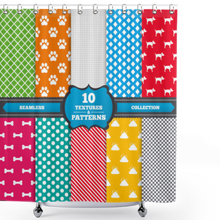 Personality  Patterns With Pets, Animals Icons. Shower Curtains