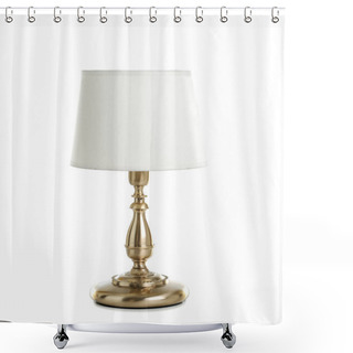 Personality  Elegant Table Lamp On White Background Shower Curtains