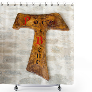 Personality  TAU Of Saint Francis Of Assisi Shower Curtains