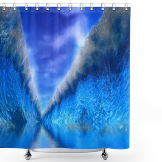 Personality  Hige Wave Shower Curtains