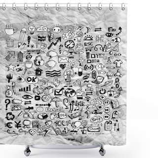Personality  Business Doodles Shower Curtains
