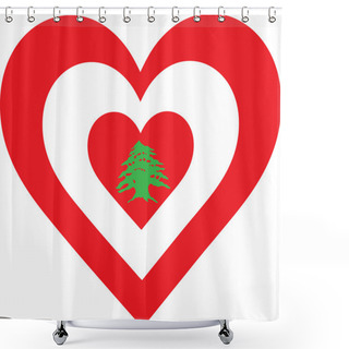 Personality  Lebanon Heart Shower Curtains