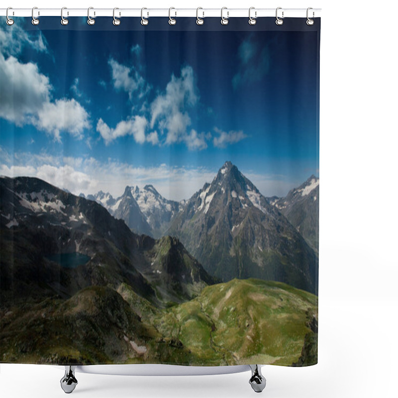 Personality  Panorama Of The Caucasian Mountains Shower Curtains