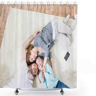 Personality  Family Relaxing At Home Shower Curtains
