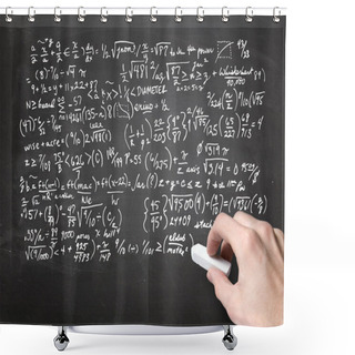 Personality  Math On Blackboard Shower Curtains