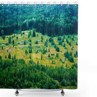 Personality  Abandoned Village Shower Curtains