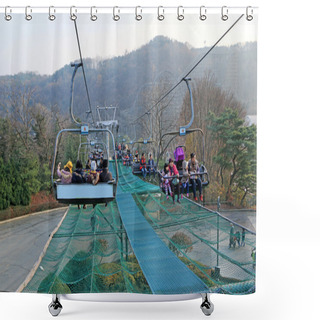 Personality  Lifts Gondola Parks Everland, Korea. Shower Curtains