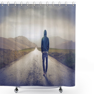 Personality  Lonesome Road Shower Curtains