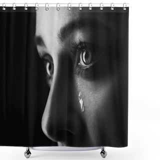 Personality  Beauty Girl Cry Shower Curtains