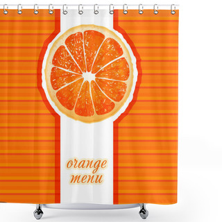 Personality  Orange Menu,  Vector Illustration  Shower Curtains