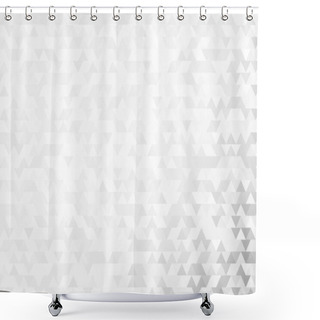 Personality  Modern Triangles Gray Gradient Background. Geometric Mosaic Style With Random Color Saturation With Imposition Transparency For Place Message. Vector Illustration EPS 10 For Presentation Template Shower Curtains