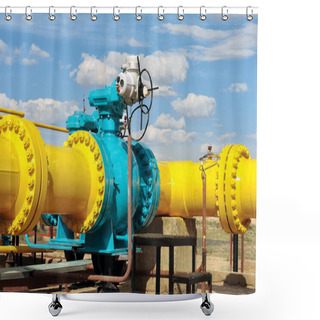 Personality  Ball Valve On A Gas Pipeline. Shower Curtains