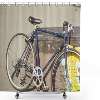 Personality  Fix Bicycle In Skateboard Park Shower Curtains
