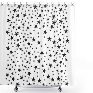 Personality  Abstract Background With Stars And Dots Shower Curtains