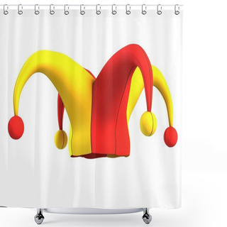 Personality  Jester Hat Isolated On White Shower Curtains