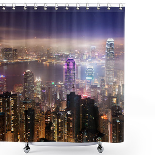 Personality  Hong Kong At Night Shower Curtains