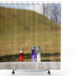 Personality  Memorial Candles Burning Shower Curtains