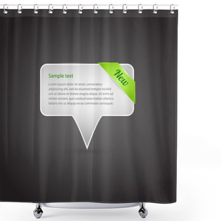 Personality  Vector Banner For Message . Shower Curtains