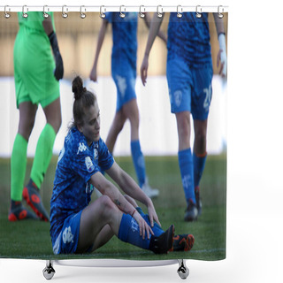 Personality  Italian Soccer Serie A Women Championship AC Milan Vs Empoli Ladies Shower Curtains