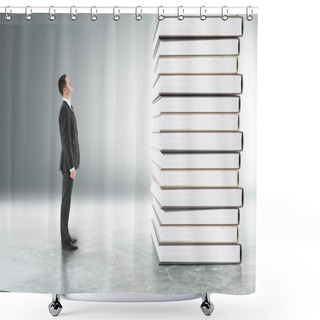 Personality  Education Concept Grey Shower Curtains