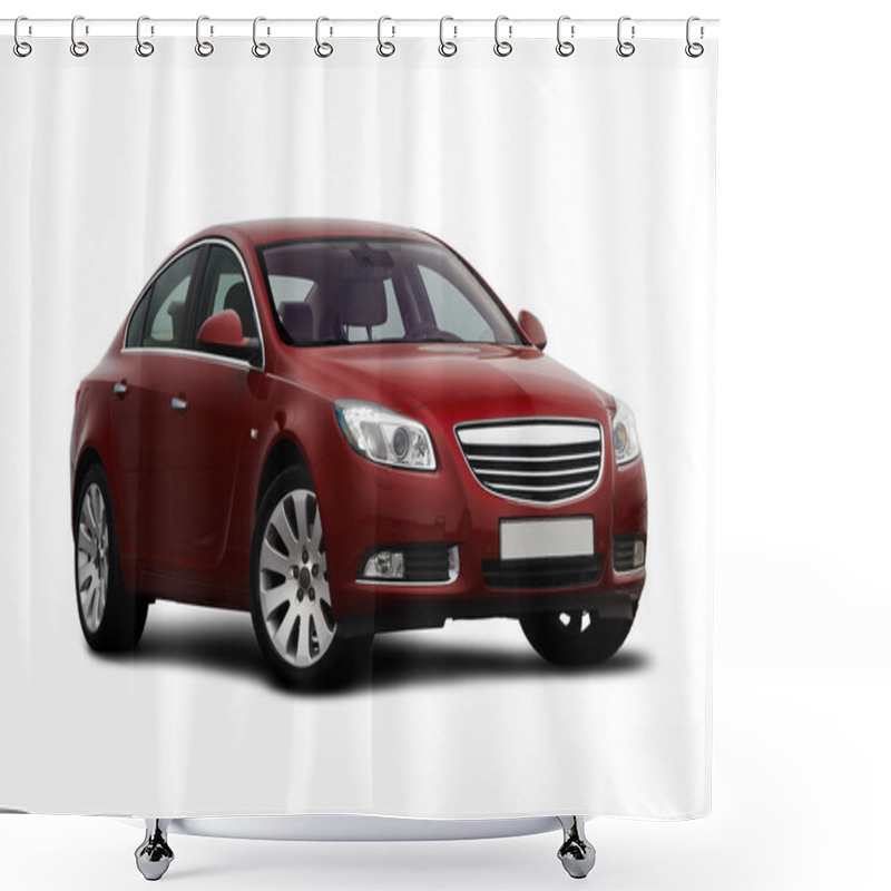 Personality  Front-side View Of Cherry Red Car Shower Curtains