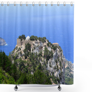 Personality  The Castle Of Monolithos In Rhodes, Greece Shower Curtains