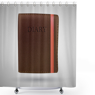 Personality  Leather Diary Book Vector Illustration  Shower Curtains