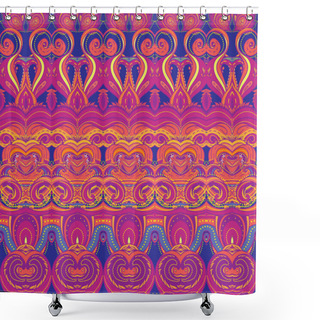 Personality  Ornamental Floral Paisley Pattern Shower Curtains