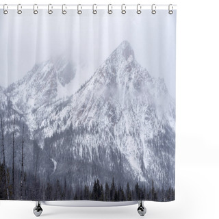 Personality  Beautiful Sawtooth Mountains In Idaho In Winter Shower Curtains