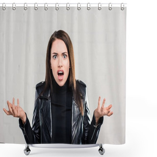 Personality  Screaming Woman Shower Curtains