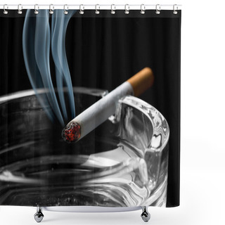 Personality  Cigarette On Ashtray Shower Curtains
