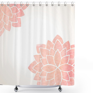 Personality  Watercolor Pink Floral Background Shower Curtains