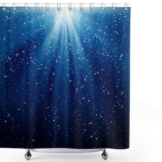 Personality  Snow And Stars Falling Background Shower Curtains