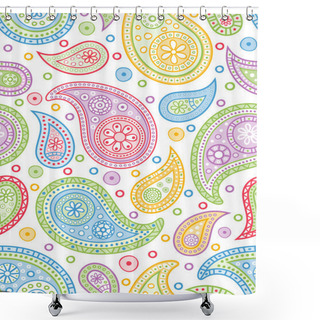 Personality  Colorful Seamless Paisley Pattern. Shower Curtains