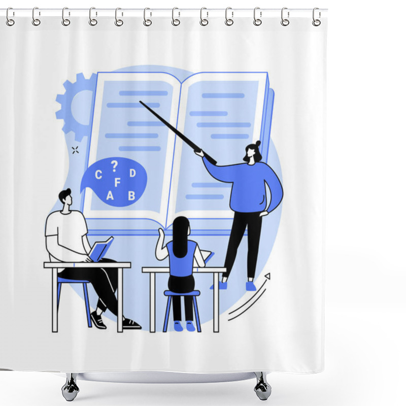 Personality  Illiteracy abstract concept vector illustration. shower curtains