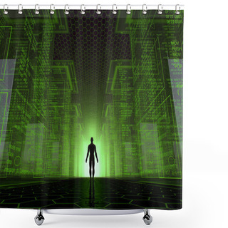 Personality  Hacker World Shower Curtains
