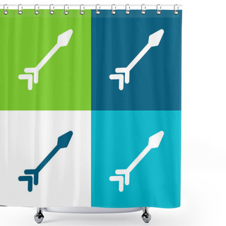 Personality  Arch Flat Four Color Minimal Icon Set Shower Curtains