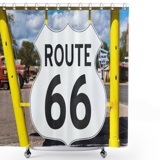 Personality  Route 66 Sign Shower Curtains