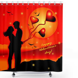 Personality  Lovers Shower Curtains