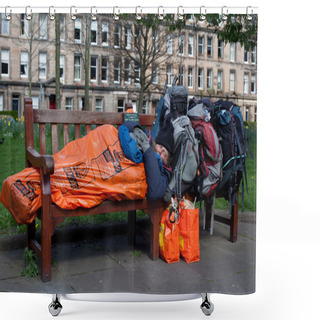 Personality  Homeless Man In Edinburgh Shower Curtains