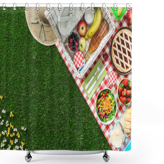 Personality  Picnic At The Park Shower Curtains
