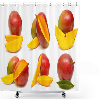 Personality  Mango With Leaves Shower Curtains