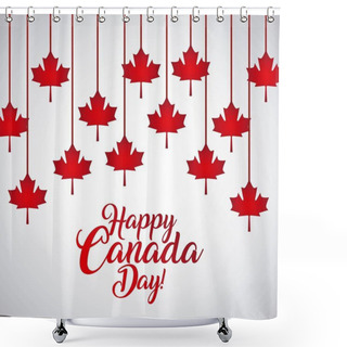 Personality  Happy Canada Day Card Shower Curtains