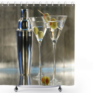 Personality  Martinis With Shaker Shower Curtains