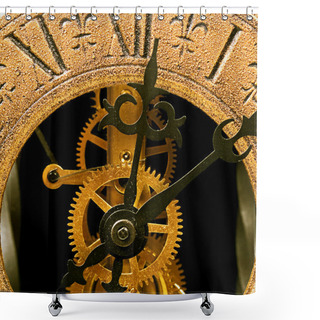 Personality  Old Clock Shower Curtains
