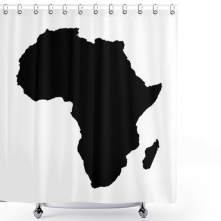 Personality  Africa Map Isolated On White Background. World Map Vector Illustration . Shower Curtains